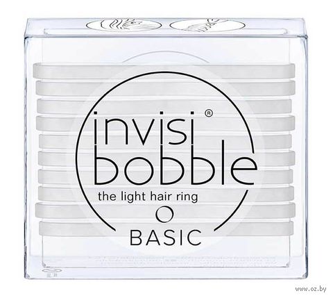 Набор резинок для волос "Basic Crystal Clear" (10 шт.) — фото, картинка