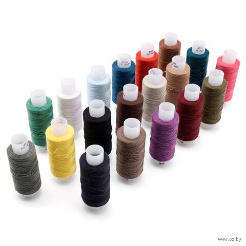 Набор ниток армированных 45ЛЛ "Ассорти" (200 м; 19 шт.) — фото, картинка