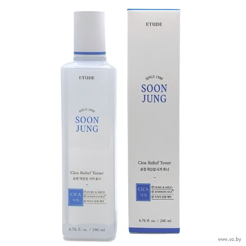 Тонер для лица "Soon Jung CICA Relief" (200 мл) — фото, картинка