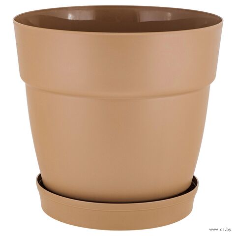 Цветочный горшок "Villa de Fiori" (1,1 л; молочный шоколад) — фото, картинка