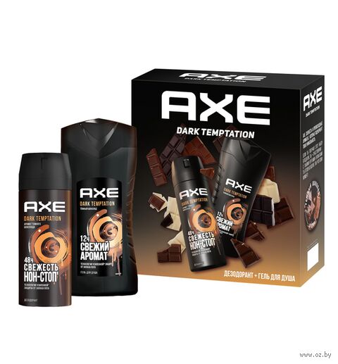Подарочный набор "Dark Temptation" (дезодорант, гель для душа) — фото, картинка