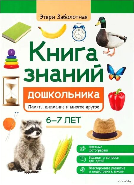 Книга знаний дошкольника. 6-7 лет. Память, внимание и многое другое — фото, картинка