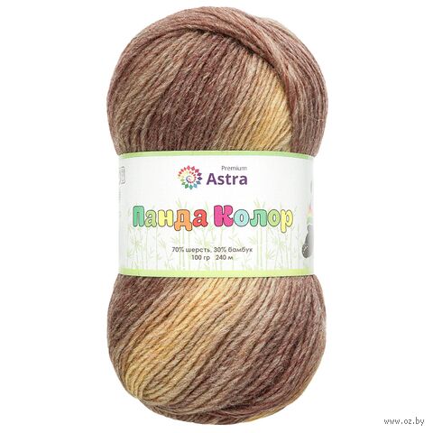 Пряжа "Панда Колор №02" (100 г; 240 м; секционный) — фото, картинка