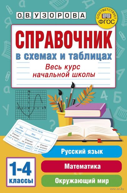 Справочник в схемах и таблицах. Весь курс начальной школы. Русский язык, математика, окружающий мир — фото, картинка