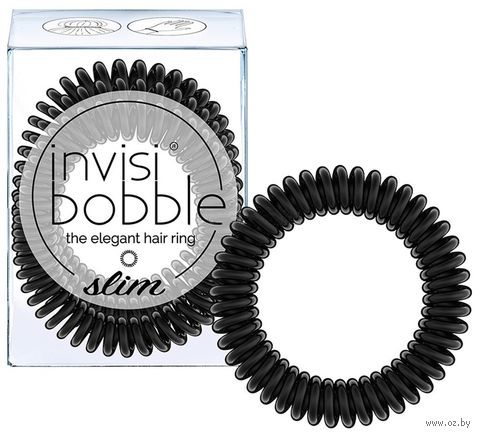 Набор резинок-браслетов для волос "Slim True Black" (3 шт.) — фото, картинка