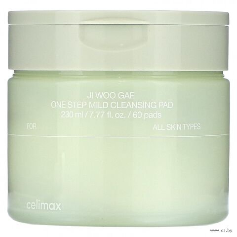 Пэды для очищения кожи и снятия макияжа "Jiwoogae one step mild cleansing pad" (60 шт) — фото, картинка