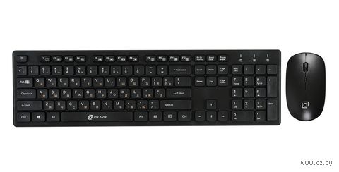 Беспроводной набор Oklick 240M (чёрный; мышь, клавиатура) — фото, картинка