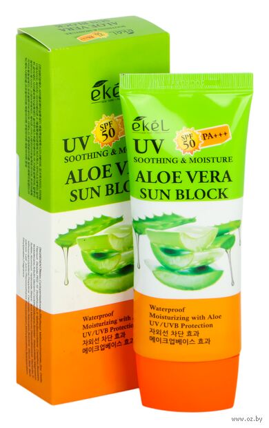 Крем солнцезащитный для лица "Soothing and Moisture Aloe Vera Sun Block" SPF 50+ PA+++ (70 мл) — фото, картинка