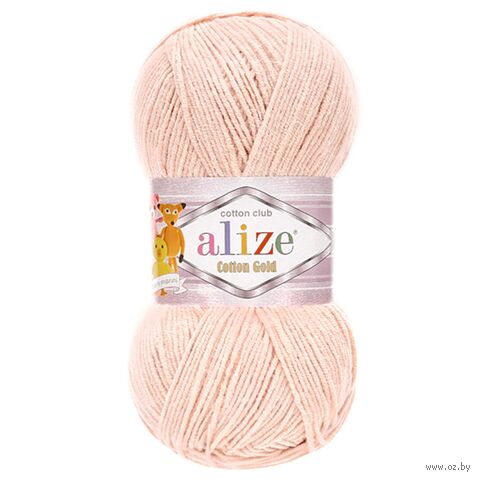 Пряжа "Cotton gold №161" (100 г; 330 м; пудра) — фото, картинка