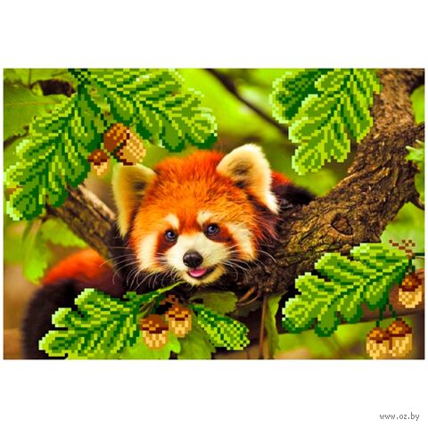 Канва с рисунком для вышивания бисером "Лисичка" (280х340 мм) — фото, картинка