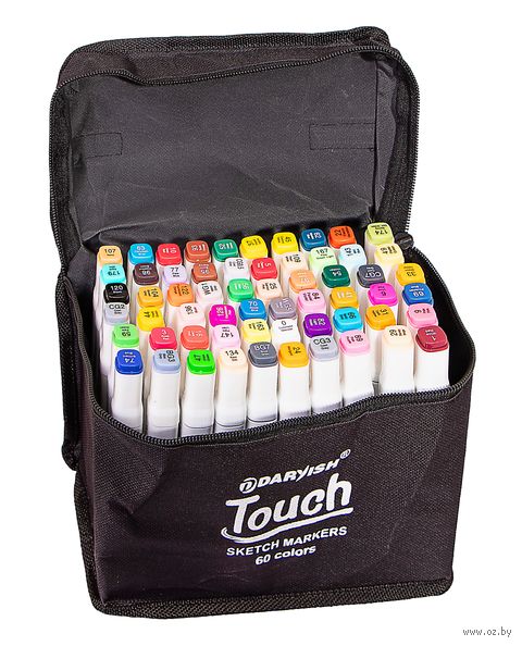 Набор маркеров двусторонних "Touch" (60 цветов) — фото, картинка