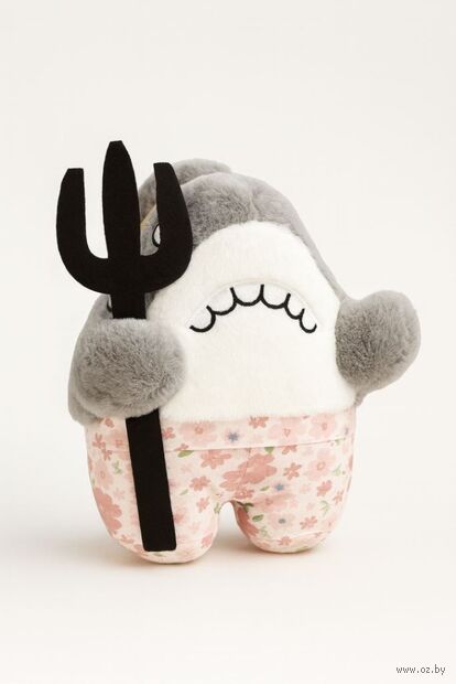 Мягкая игрушка "Shark With Fork Pink" (23 см) — фото, картинка