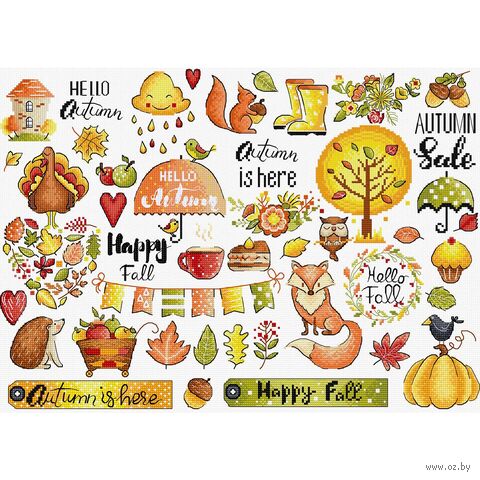 Набор для вышивания "Осенняя подборка" (270х380 мм) — фото, картинка