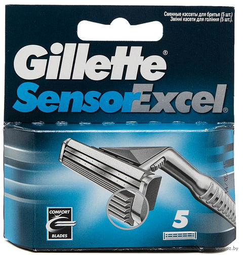 Кассета для станка "Gillette Sensor Excel" (5 шт.) — фото, картинка