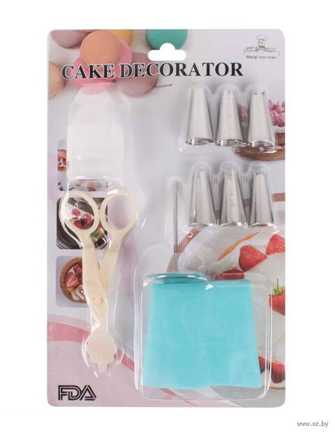 Кондитерский набор для украшения тортов (10 предметов) — фото, картинка