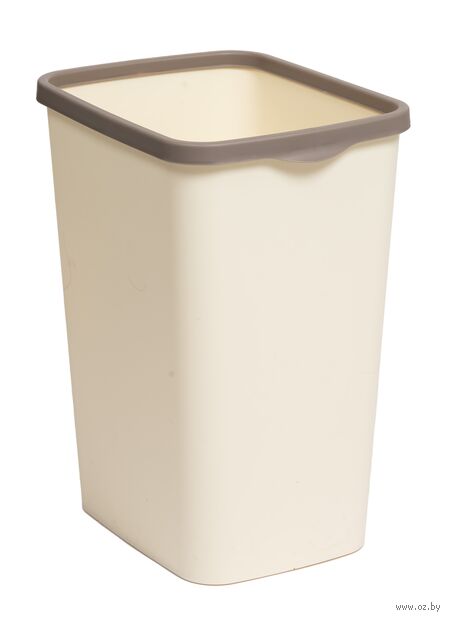 Ведро для мусора "Tandem. С фиксатором" (20 л; слоновая кость) — фото, картинка