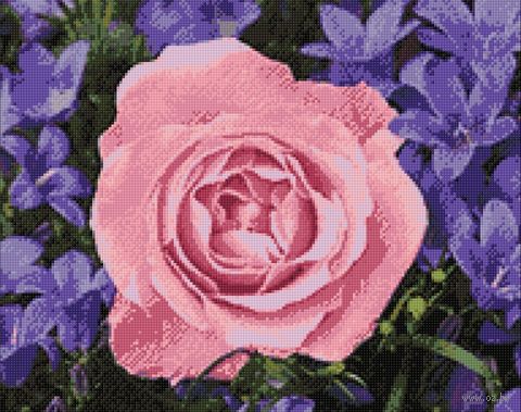 Алмазная вышивка-мозаика "Садовая роза" (480х380 мм) — фото, картинка