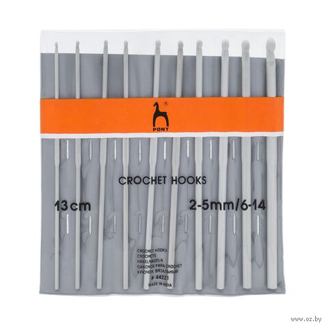 Набор крючков для вязания (металл; 10 шт.; 13 см) — фото, картинка