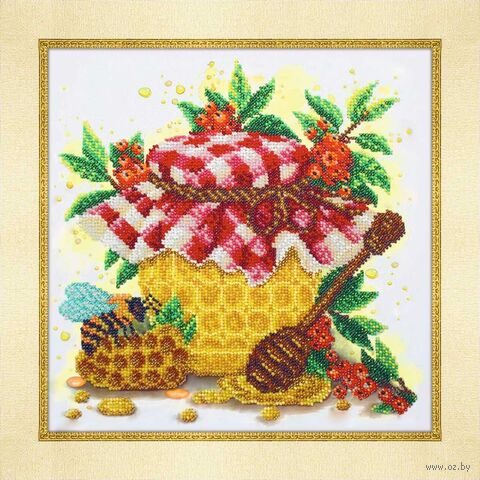 Набор для вышивания бисером "Медовый спас" (250х250 мм) — фото, картинка