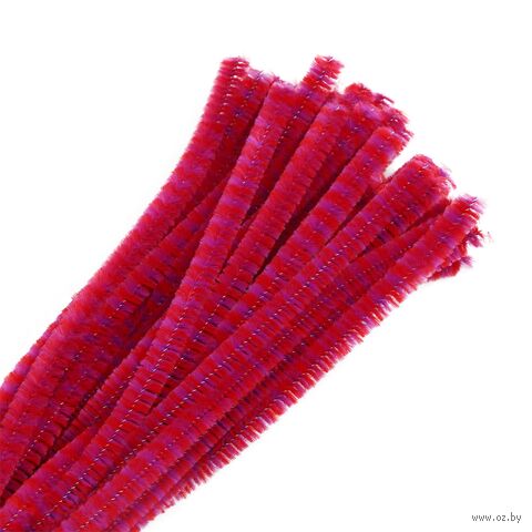 Проволока синельная для творчества "Двухцветная" (300 мм; 30 шт.; розово-красный) — фото, картинка