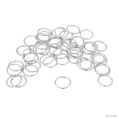 Кольцо соединительное для бижутерии (10 мм; 50 шт.; никель) — фото, картинка