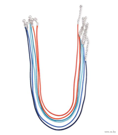 Набор шнурков для украшений (6 шт.; сине-оранжевый) — фото, картинка