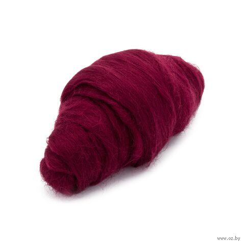Шерсть для валяния "Полутонкая №047" (50 г; бордо) — фото, картинка