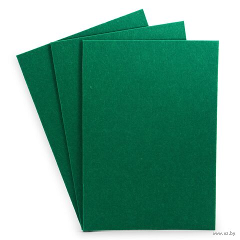 Фетр листовой жесткий "Astra&Craft" (20х30 см; изумрудный; 3 листа) — фото, картинка