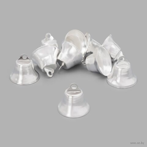 Набор для изготовления украшений "Колокольчики" (10 шт.; 18 мм; серебро) — фото, картинка