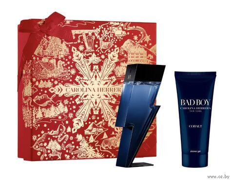 Подарочный набор "Bad Boy Cobalt" (парфюмерная вода, гель для душа) — фото, картинка