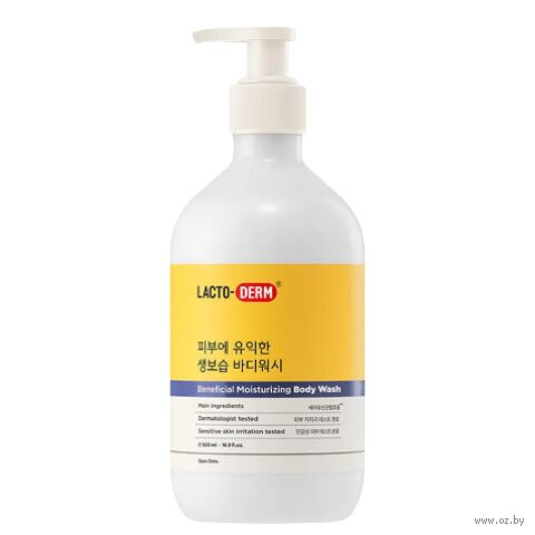 Гель очищающий для тела "Lactoderm beneficial moisturizing body wash" (500 мл) — фото, картинка