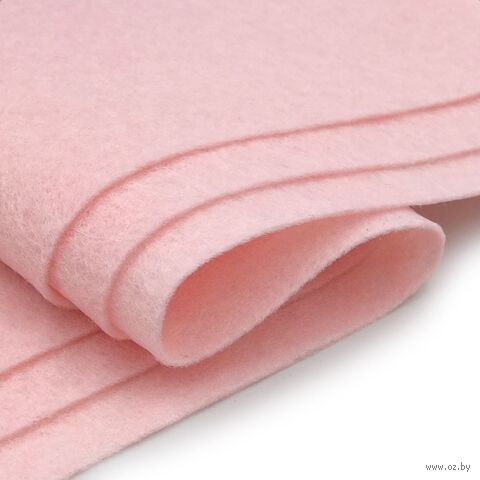 Фетр листовой мягкий (20х30 см; бежево-розовый; 10 листов) — фото, картинка