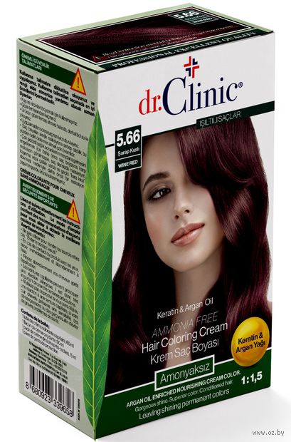 Крем-краска для волос "Hair Coloring Cream" тон: 5.66, красное вино — фото, картинка