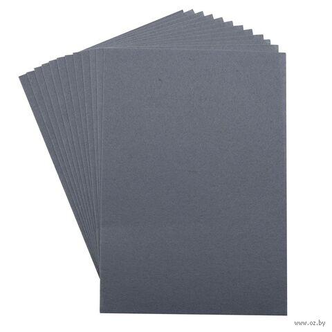Фетр листовой жесткий (20х30 см; серый; 12 листов) — фото, картинка